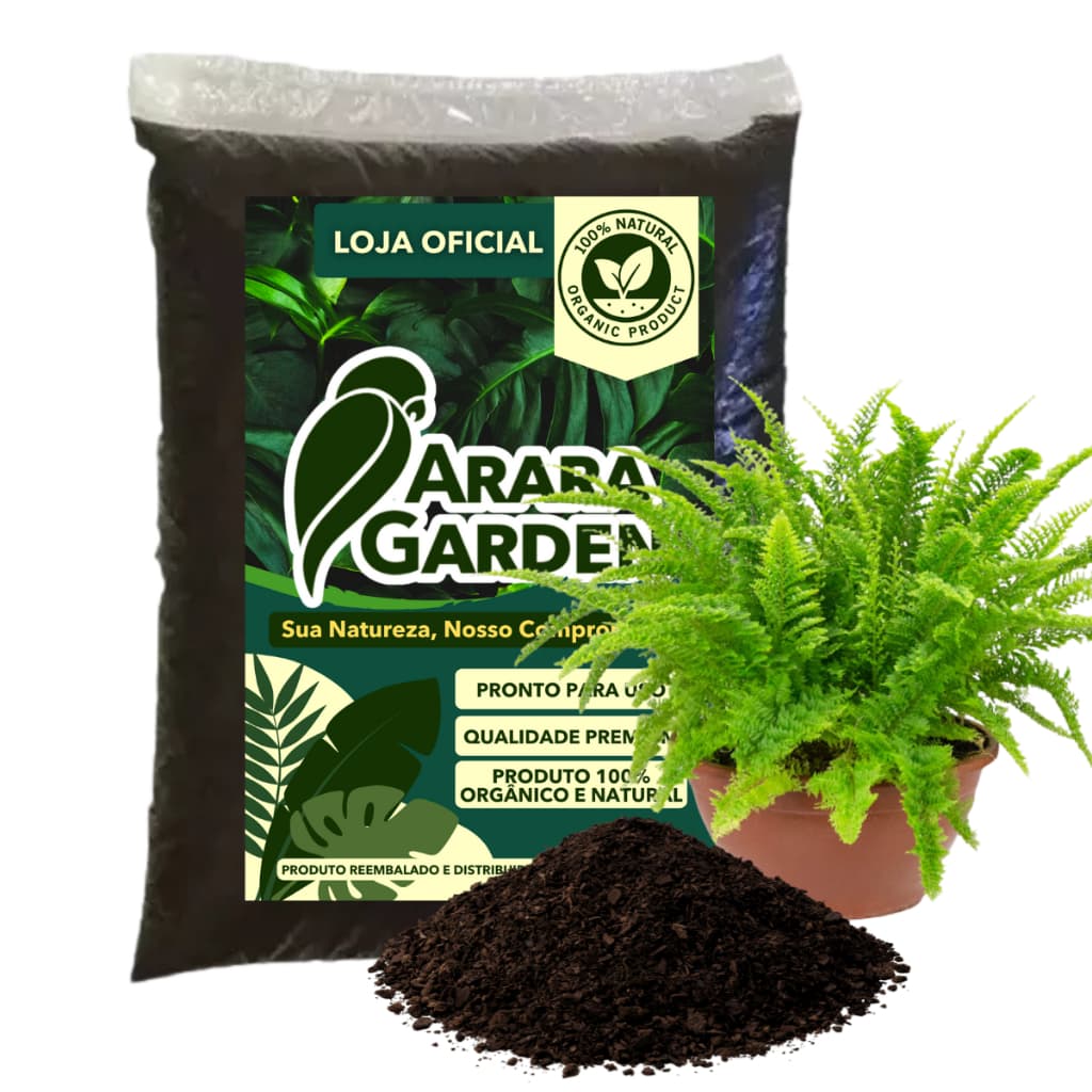 Terra Vegetal Adubada para Samambaia Orgânico Pronto Para Uso Jardim 2kg/5kg/10kg/20kg