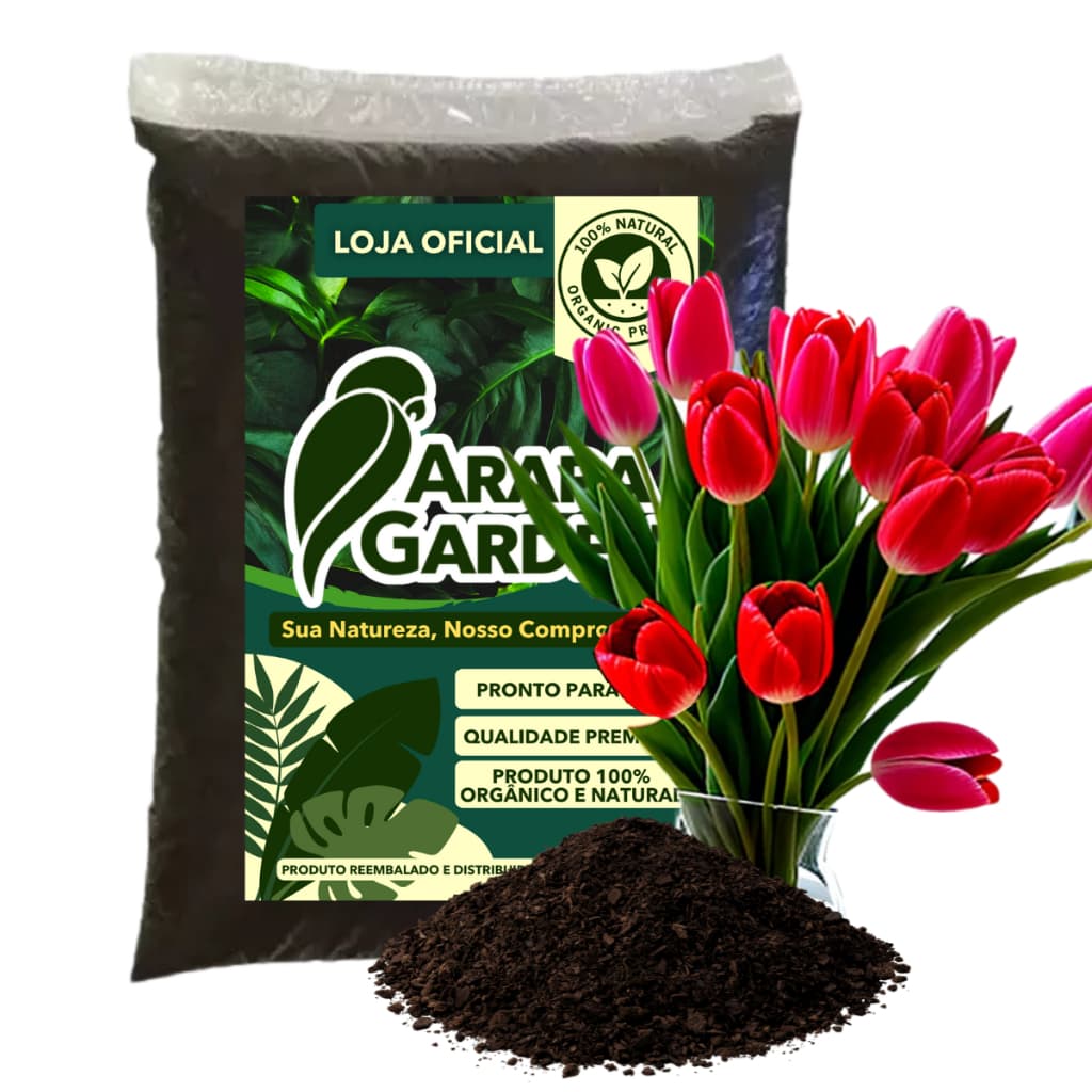 Terra Vegetal Adubada para Tulipa Orgânico Pronto Para Uso Jardim 2kg/5kg/10kg/20kg