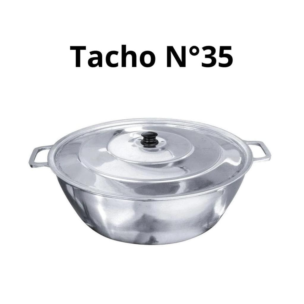 Tacho n°35 8 Litros Alumínio Batido Grosso Fundido