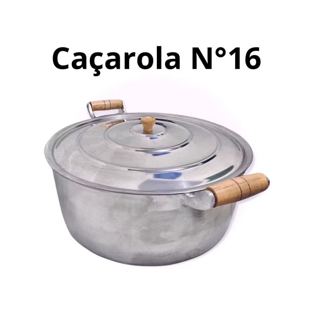 Panela Nº16 1,0 Litro Caçarola Alumínio Polida Fundida Resistente