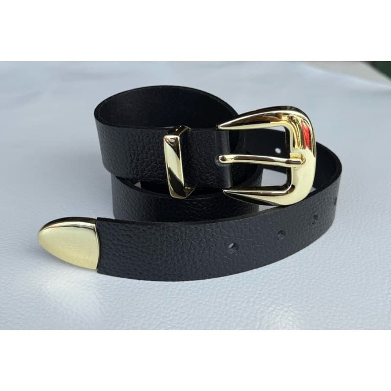 Cinto Feminino em COURO LEGÍTIMO - Com passador e ponteira de Metal (3CM)