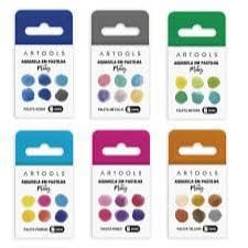 Aquarela pastilha matiz artools - Set 6 pastilhas