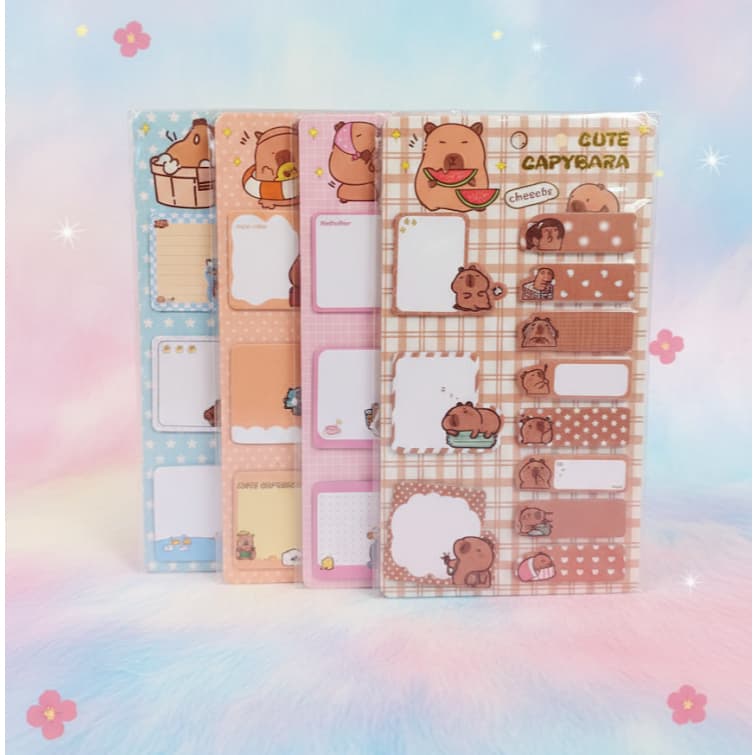 Kit Post It Capivara - Fofo Papelaria!!!