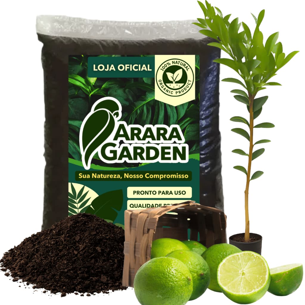 Terra Vegetal Adubada Para Limão Arara Garden Pronto para uso 2kg/5kg/10kg/20kg