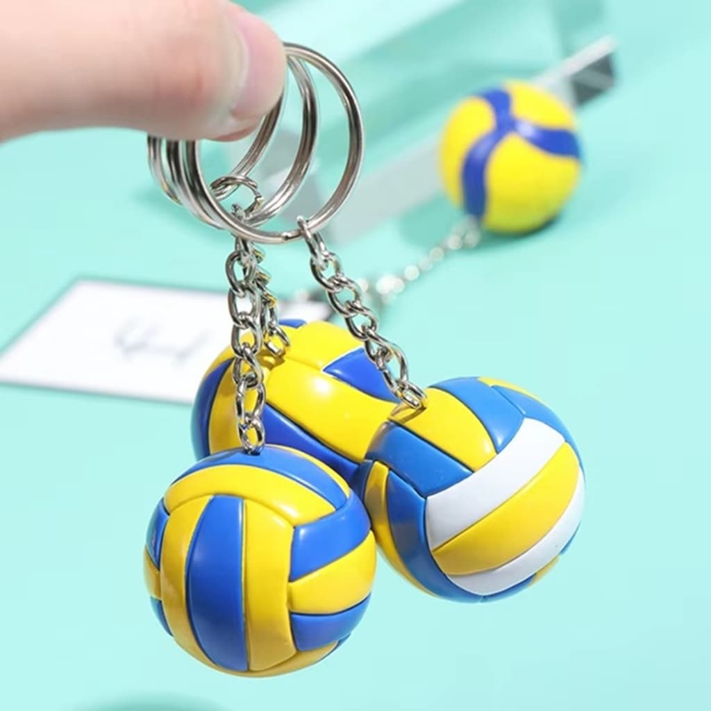 Chaveiro Bola de Volei - Pingente Voleibol Presente Ideal Jogador de Vôlei - Acessório Esportivo