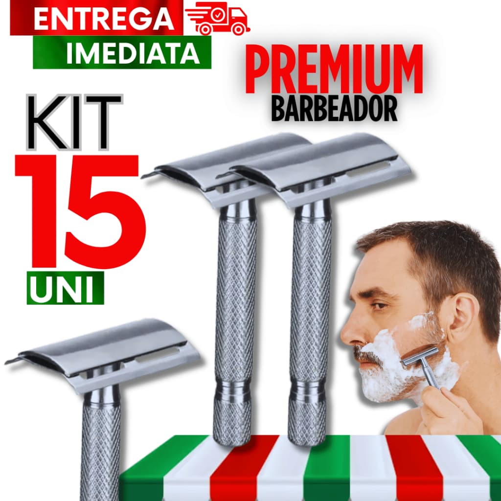 Kit Conjunto Especial Aparelho De Barbear Articulado Clássico Retro Antigo 15 Uni Para Barbeador