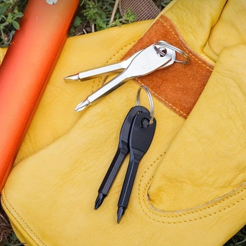 Chaveiro Tool EDC: Chave Fenda Philips Portátil para Bolso e Camping