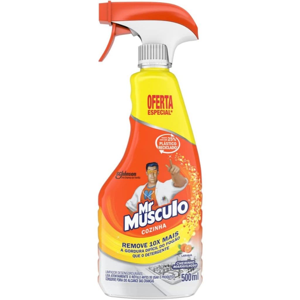 Mr. Músculo Cozinha Limpador Desengordurante com Aparelho - Laranja 500ml