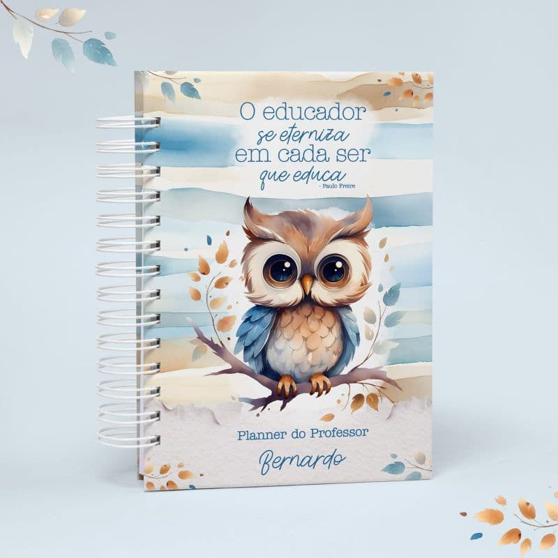 🦉 Planner do Professor -  Coruja A5 - Essencial e Personalizado! 🍎