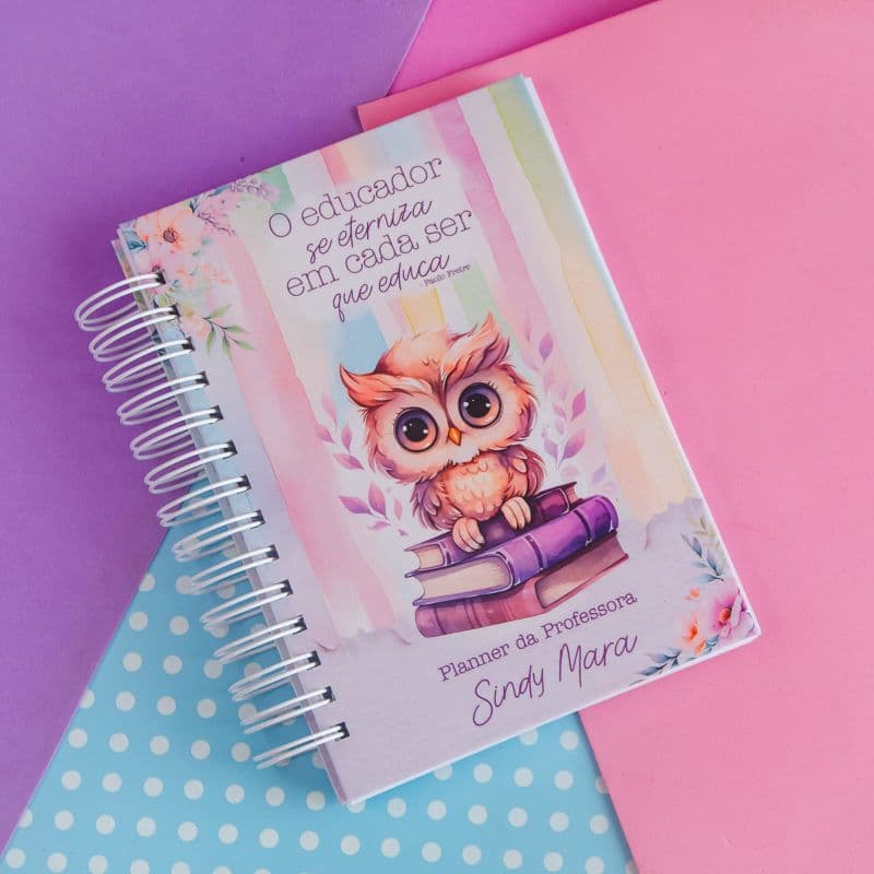 🦉 Planner da Professora Coruja A5 - Essencial e Personalizado! 🍎