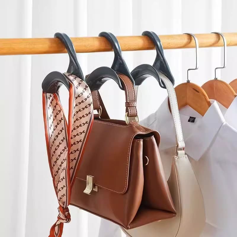4 Peças Rack de Ganchos Organizadores - Para Armário (Bolsas, Chapéus, Gravatas)