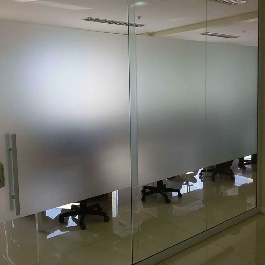 Adesivo Jateado Pelicula Fosca Para Vidro Box Janela Porta Escritório 0,45x3m