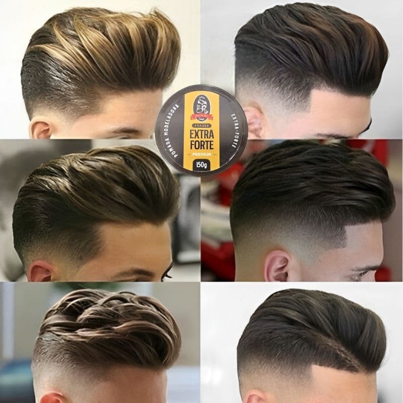 POMADA MODELADORA PARA CABELO CERA OU PASTA MASCULINO E FEMININO 150GRAMAS CARAMELO ALTA FIXAÇÃO BRILHO