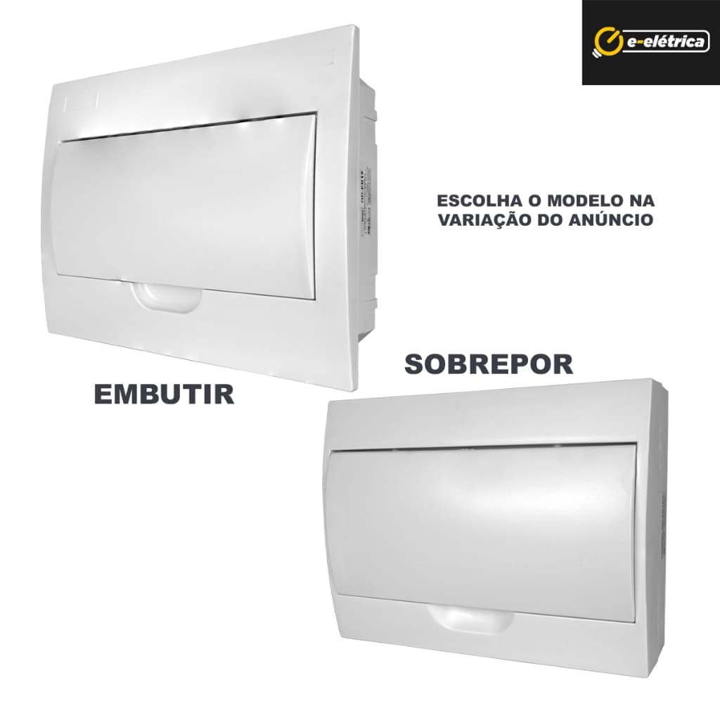 Quadro Caixa de Dristribuição Centrinho para 12 disjuntores Enerbras