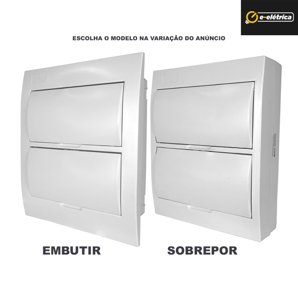 Quadro Caixa de Dristribuição Centrinho para 24 disjuntores Enerbras