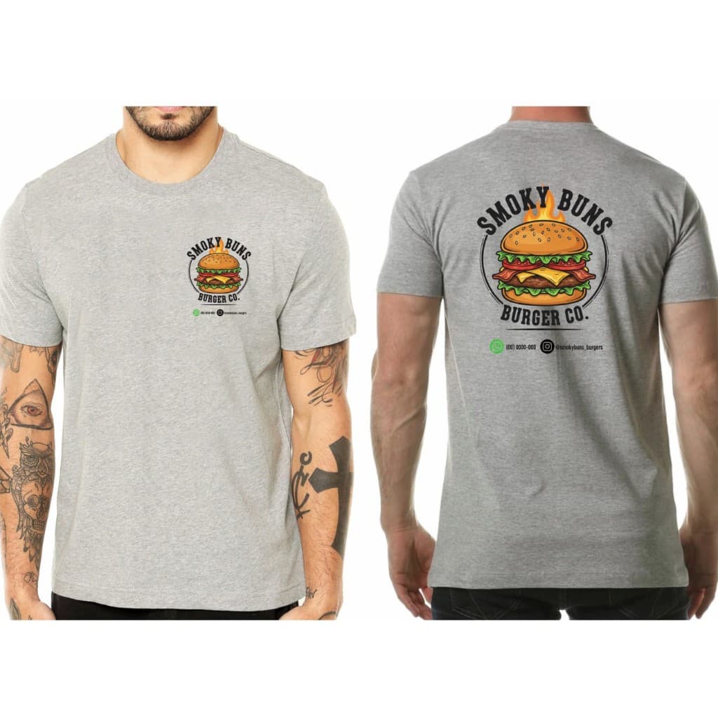 CAMISA HAMBURGUERIA PERSONALIZA COM NOME E CONTATO