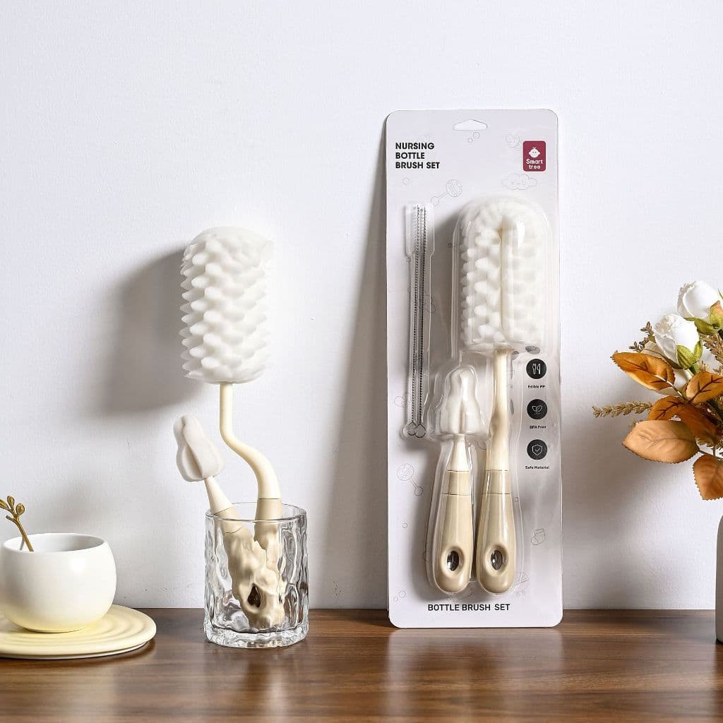 Kit Escova Limpeza Para Mamadeira/Copo/Canudo/Garrafa/Bico 360 Ergonomica