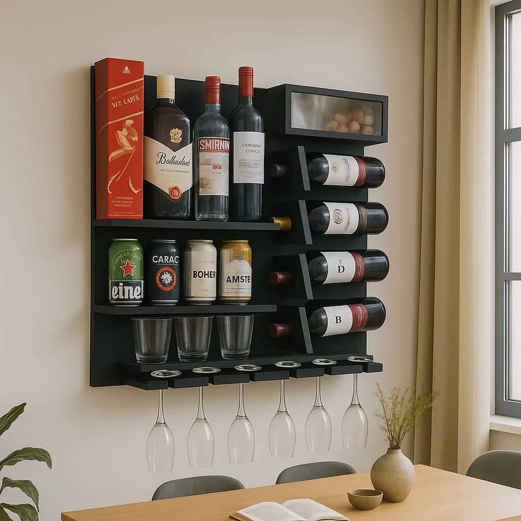 Bar Parede Adega Madeira Barzinho Vinho Sala