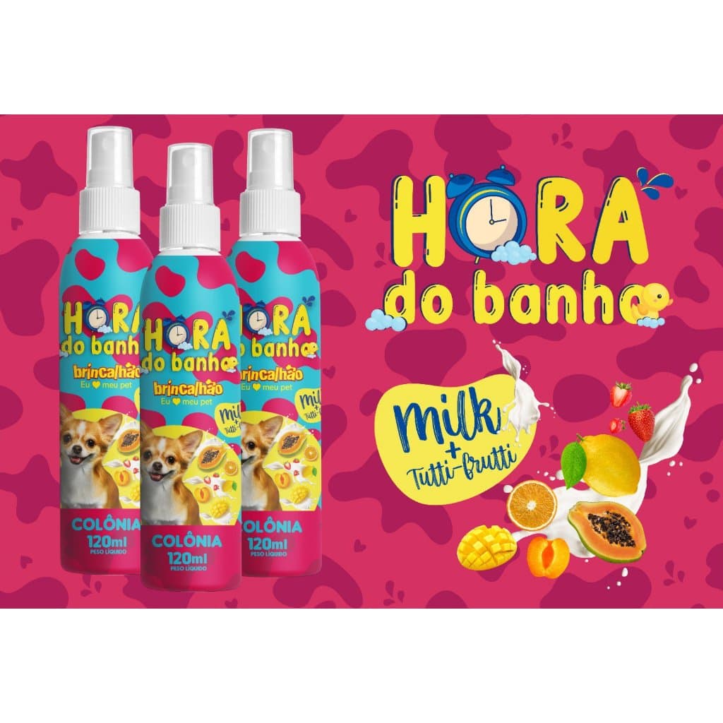 Colonia para Cachorro e Gato 120 ml Original Premium Brincalhão Escolha Entre 2 a 5 Unidades