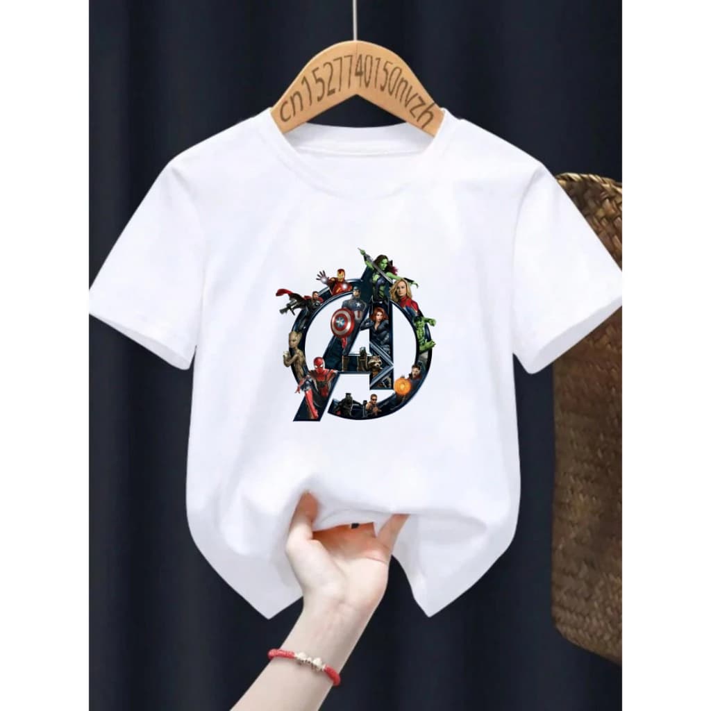 Camiseta Unissex Infantil Juvenil Estampada Os Vingadores Super Poder Adventure Camisa Personalizada100% Algodao