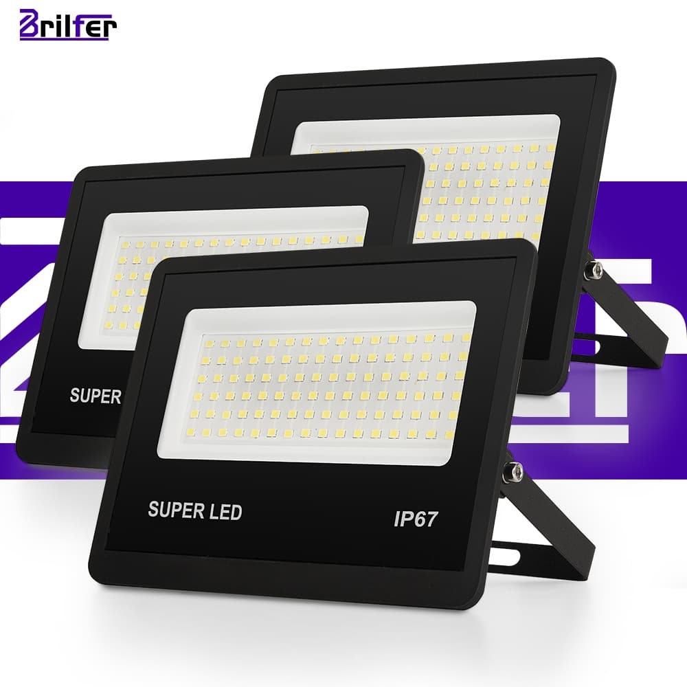 Kit3 Refletor LED 400W IP67 A Prova d'Água Branco Frio 6500K Super Brilhante Economia e Vida Longa