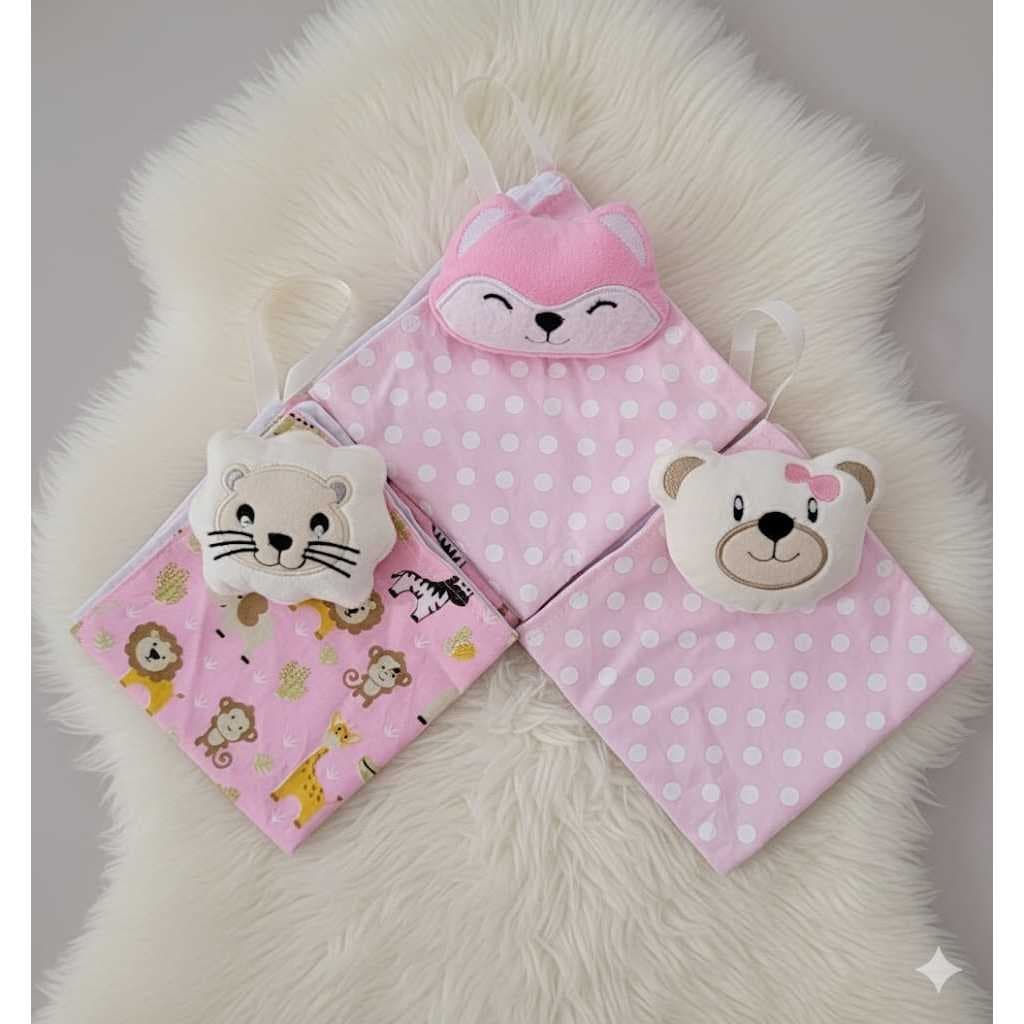 Kit 10 Naninhas com porta Chupetas para Bebê menina menino varias estampas