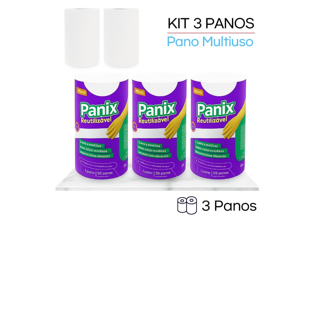 Kit 3 Panos panix Multiuso Reutilizável Manicure Com 174 Toalhas