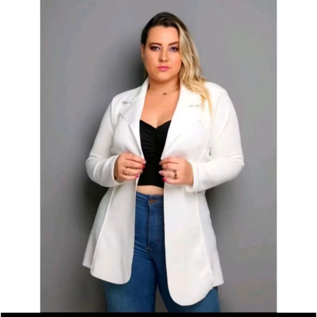 ax Blazer Longo neopremi Sobretudo Feminino Acinturado Roupas Femininas Tendência Moderno e Elegante para Várias Ocasiõe