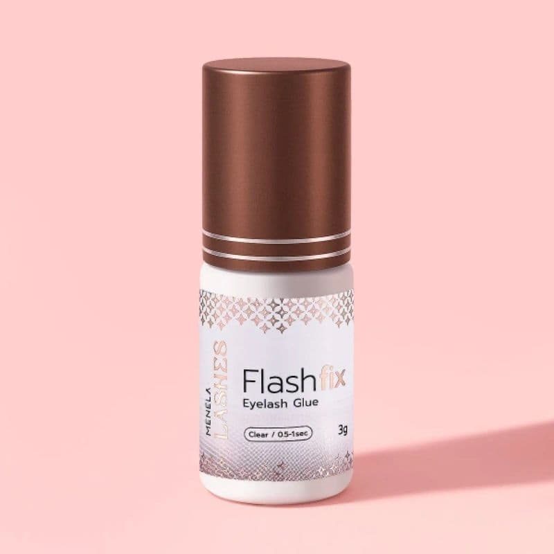 Cola Extensão Cílios Lasher Menela Flash Fix 3ml Secagem Rápida Profissional Preta