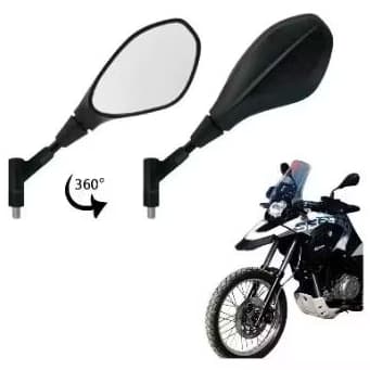 Retrovisor Espelho Haste Curta 360° curta BMW F800 TITAN CB300 ,PAR