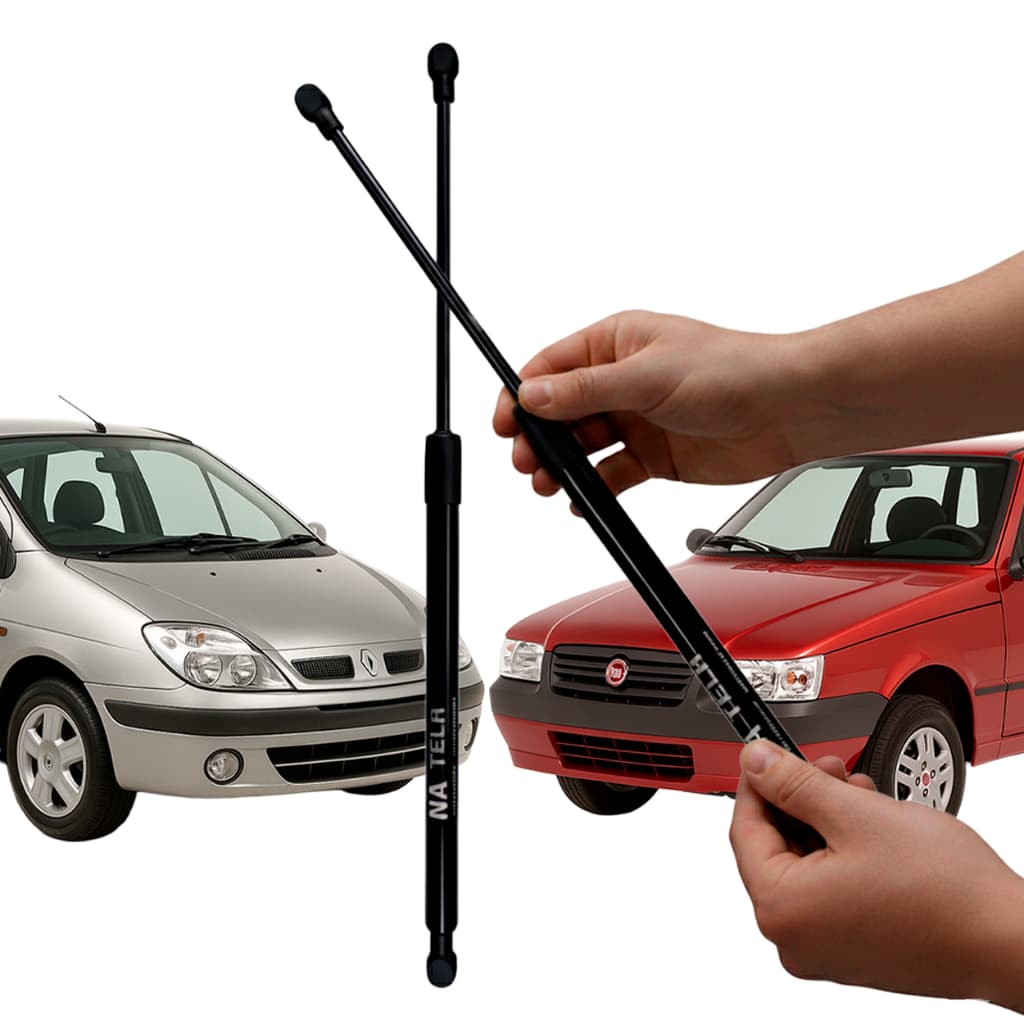 Par Pistão Amortecedor Porta Malas Uno 1984 a 2014 / Scenic 1999 a 2011/ Tipo 1993 a 1997