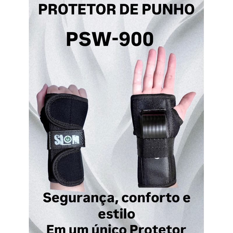 Munhequeira Para PAtins E Skate, Powerslom Profissinal, Proteção Luvas
