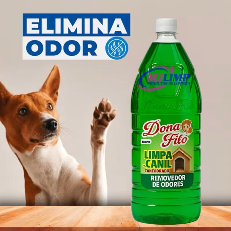 Eliminador de Odores Canforado Dona Filó 2L – Limpa Canil Pet Para Cachorro e Gato Cheiro Fortes
