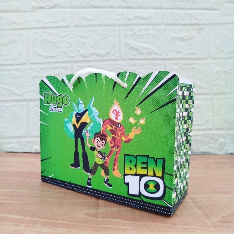 Pegue e Monte- Sacolinha Personalizada Lembrancinha Festa Ben 10 Dez