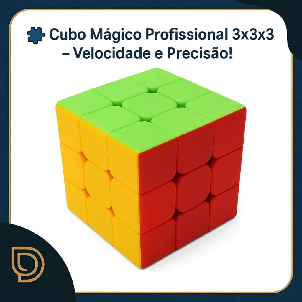 Kit 10 Cubo Mágico Profissional 3x3x3 Original Interativo Brinquedo Educativo Jogo Lógico UND ou KIT