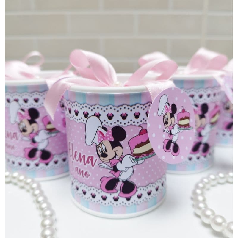 Tubolata Personalizada 7 x 6 Minnie Confeitaria Lembrancinha Festa Infantil Maternidade Nascimento