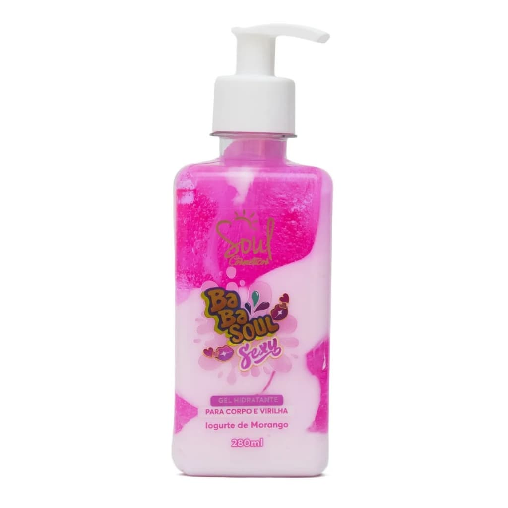 Gel Hidratante de corpo e virilha Babasoul Iorgute de morango