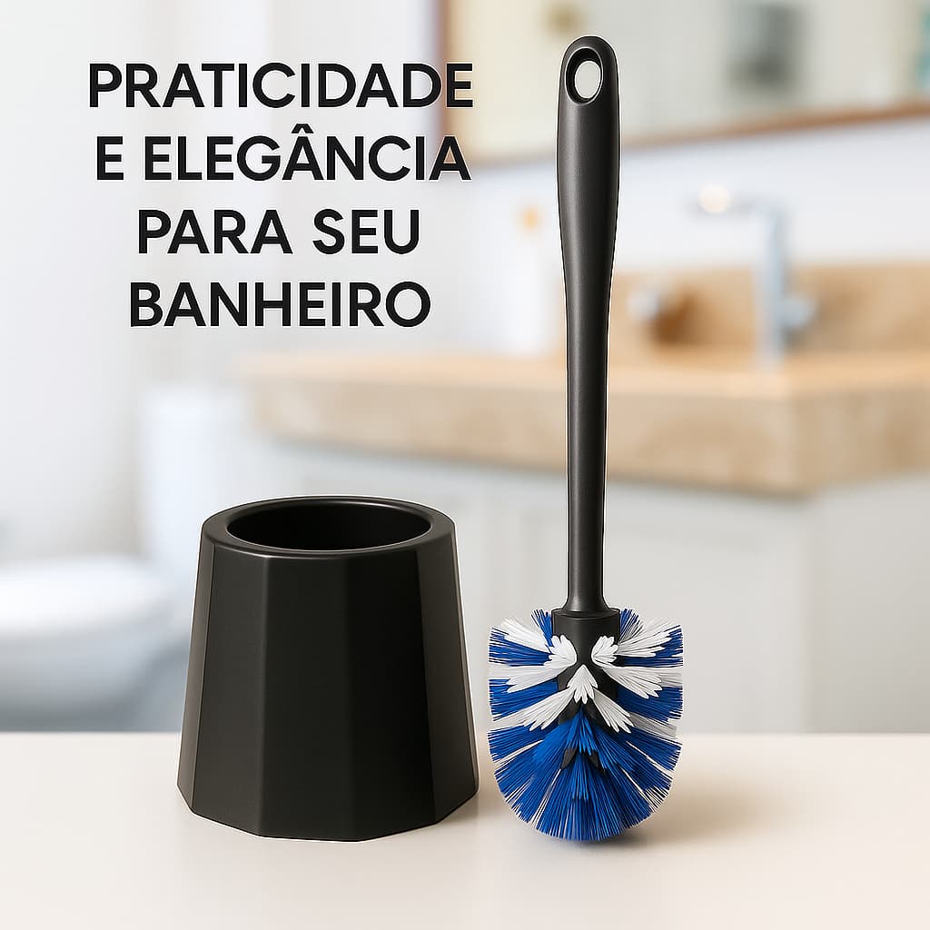Escova Sanitária 1 ou 2 Unidades com Suporte Base Antiderrapante – Limpeza Profunda e Durável