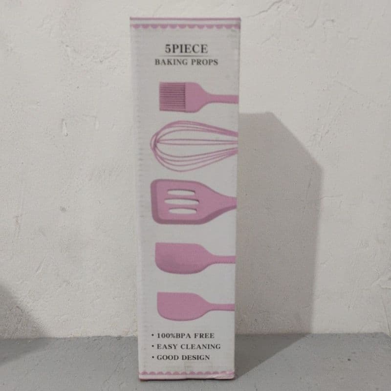 Kit de Colheres de Silicone com 5 Peças Cozinha Resistente e Elegante