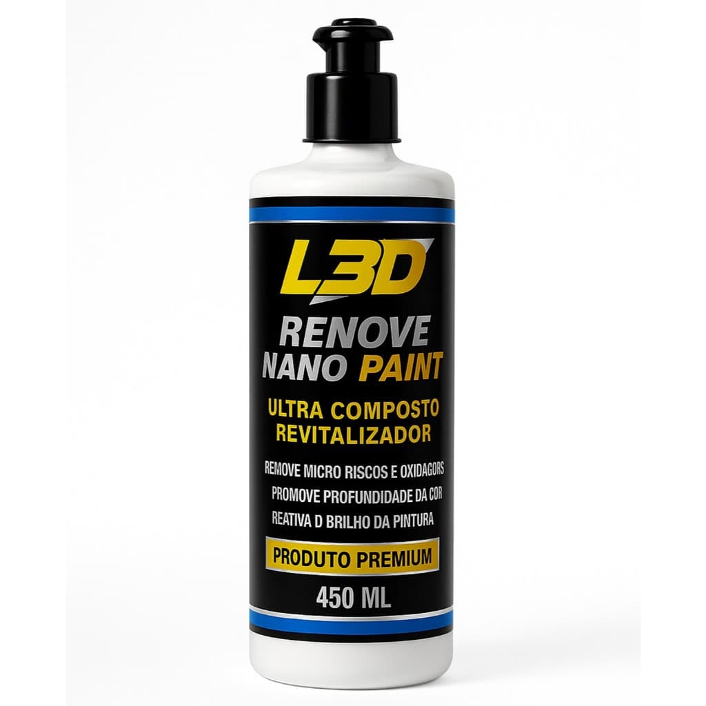Cera Polidora Renove Nano Paint L3D 450ml – Revitalizadora Automotiva com Brilho Intenso e Proteção
