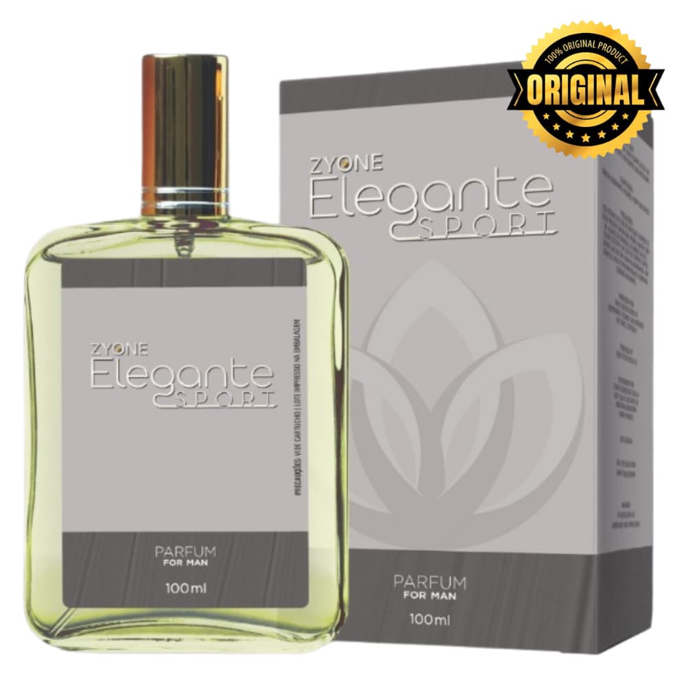 Elegante Sport Zyone Cosméticos Masculino Parfum 100ml Alta Fixação 25% Essência Premium