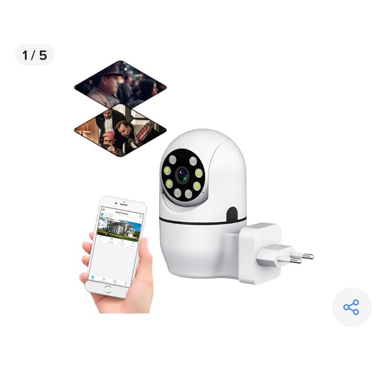 Câmera De Segurança Full Hd Visão Noturna Na Tomada Jt-8178 Branco
