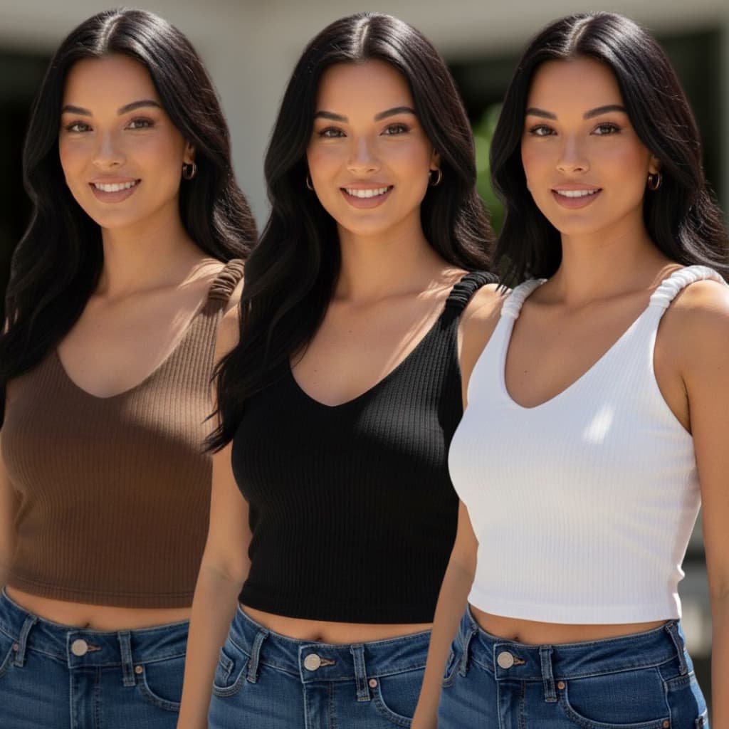 Cropped Blusinha Decote V Feminino Alça Com Elástico Franzido Sanfonada Elegante