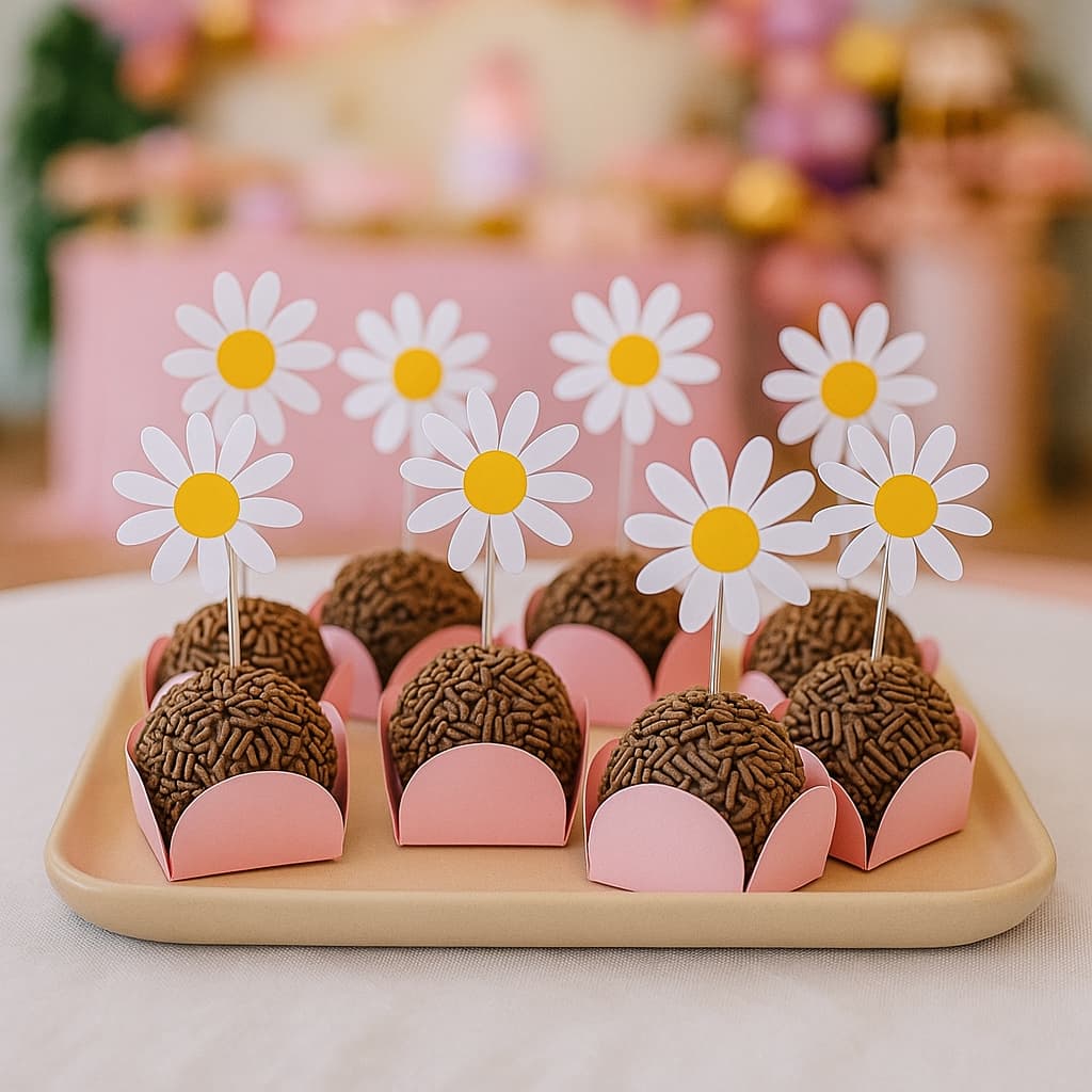Kit toppers para docinhos Margarida | Decoração de docinhos | Festa Margarida