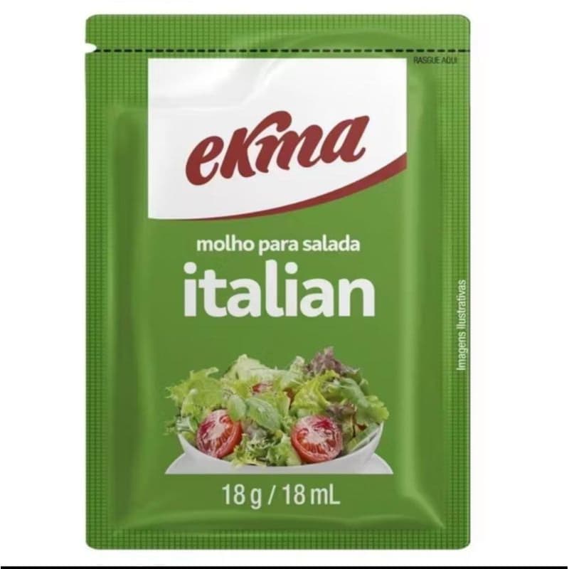 Molho para Salada Italian ou French Ekma PCT 1x20 18ML unidades.