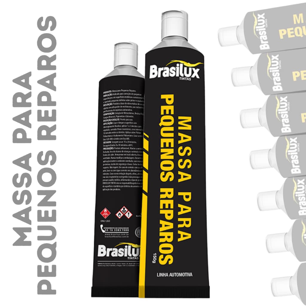 Massa Pequenos Reparos Automotiva 150g Profissional Brasilux
