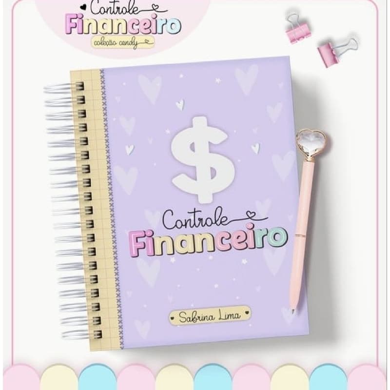 Planner Financeiro 2025 Candy 💖 | Controle de Gastos, Metas e Poupança • Caderno Financeiro Fofo Pastel