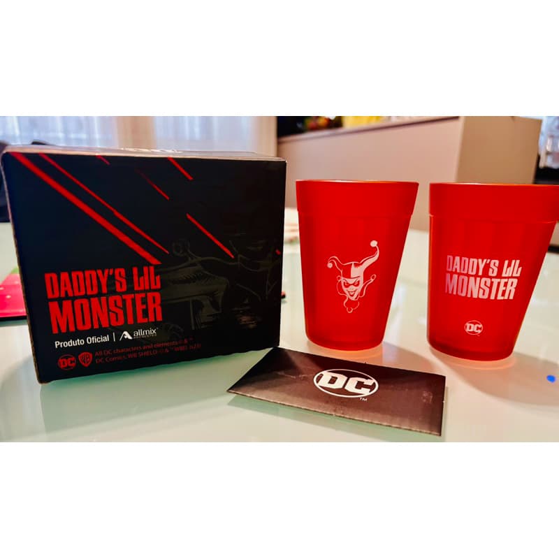 💖🔥 Copo Americano Vidro 190ml Oficial DC COMICS Arlequina 🎀 Personalizado | Para as Mulheres Destemidas e Ousadas! 😈