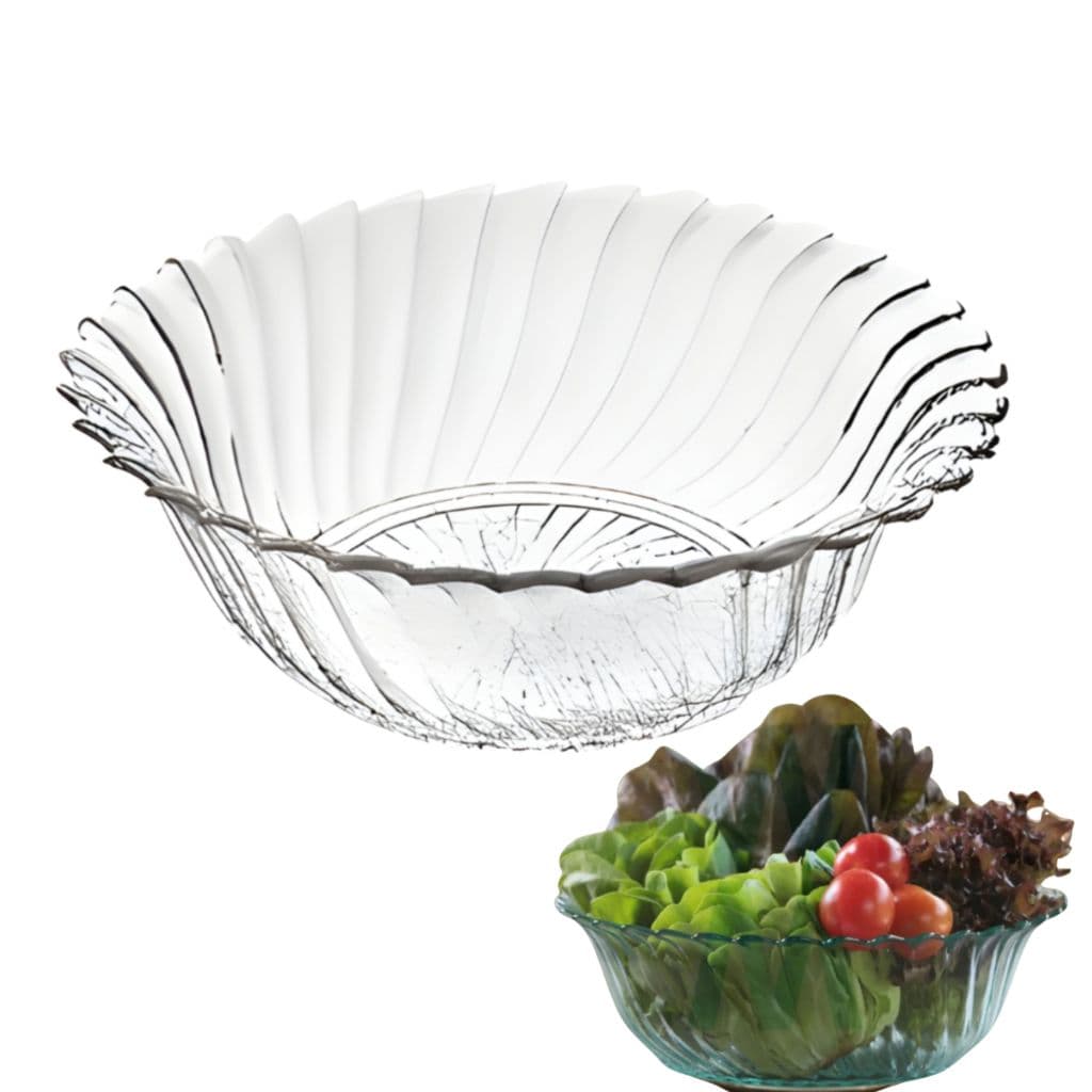 Tigela Saladeira Vidro Redonda Funda California 23cm 1800ml  Vitazza
