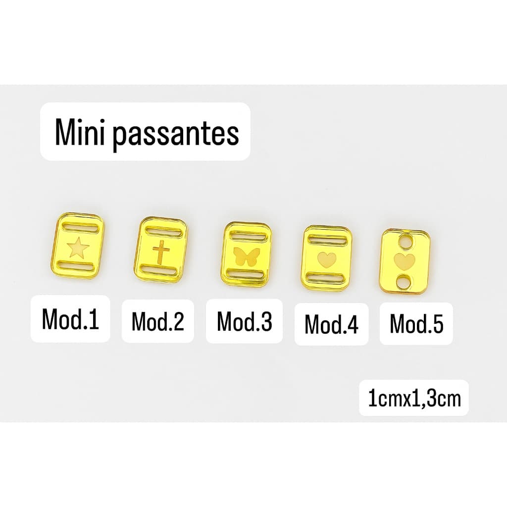 30 Mini Passantes Finalizadores em Acrílico para Encadernação 1,0x1,3cm para Mini Bíblia Mini Agenda